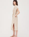 The Maura Stripe Button Down Midi Dress