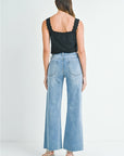The Lucia Medium Denim Wide Leg Jeans