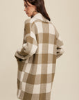 The Michele Gingham Shawl Cardigan