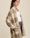 The Michele Gingham Shawl Cardigan