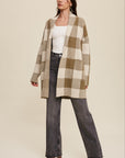 The Michele Gingham Shawl Cardigan