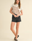 The Larissa Mocha Stripe Pocket Top