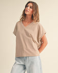 The Nico Striped V-Neck Top