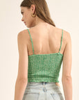 The Paisley Smocked Aztec Cami Top