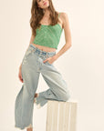 The Paisley Smocked Aztec Cami Top