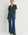 The Leana Denim Wide Leg Jeans