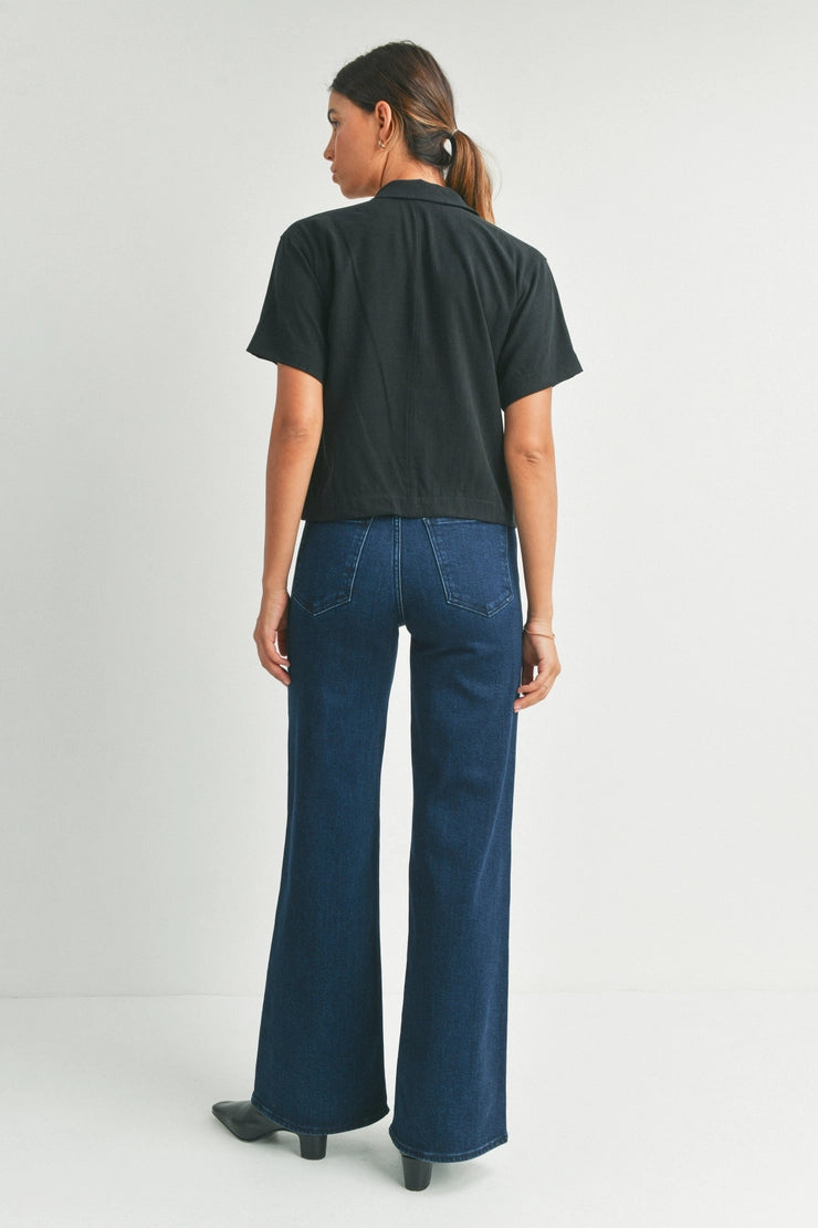 Threaded Pear Analeia Wide Leg Casual PLUS Jeans