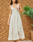 The Peyton Linen Open Back Dress