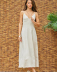 The Peyton Linen Open Back Dress