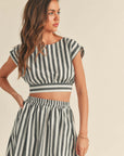 The Positano Crop Top + Midi Skirt Set - Sold Separately