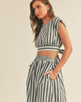The Positano Crop Top + Midi Skirt Set - Sold Separately