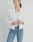 The Quinn White Jean Jacket