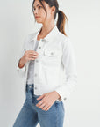 The Quinn White Jean Jacket