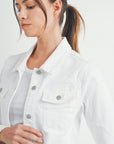 The Quinn White Jean Jacket