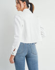 The Quinn White Jean Jacket