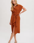 The Rachel Button Down Midi Dress