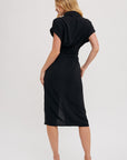 The Rachel Button Down Midi Dress