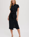 The Rachel Button Down Midi Dress