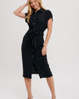The Rachel Button Down Midi Dress