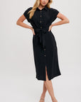 The Rachel Button Down Midi Dress