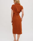 The Rachel Button Down Midi Dress