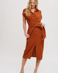 The Rachel Button Down Midi Dress