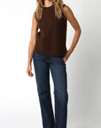 The Raine Coffee Sweater Vest