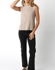 The Raine Taupe Sweater Vest