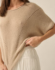 The Remy Pointelle Ribbed Knit Sweater