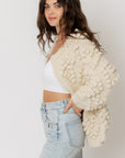 The Riah Pom Pom Sweater Cardigan