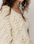 The Riah Pom Pom Sweater Cardigan