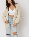 The Riah Pom Pom Sweater Cardigan