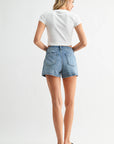 The Riven Denim Cargo Pocket Shorts
