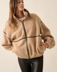 The Darla Sand Sherpa Jacket