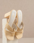 The Santiago Raffia Heel