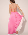 The Selene Color Block Plunge Maxi Dress
