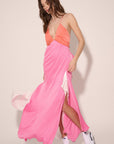 The Selene Color Block Plunge Maxi Dress