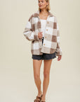The Shanae Plaid Sherpa Jacket