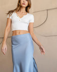 The Raini Cropped Button Top