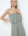 The Amber Strapless Flowy Jumpsuit