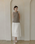 The Sydney Olive Cotton-Linen Top