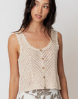 The Kila Crochet Buttondown Top