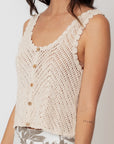 The Kila Crochet Buttondown Top