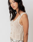 The Kila Crochet Buttondown Top