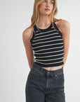 The Ember Striped Halter Tank