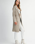 The Terri Lt Mocha Contrast Collar Sweater Jacket