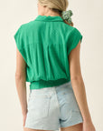 The Thea Collared Crop Top