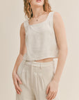 The Roadtrip Linen Tank + Pants Set - Sold Separately