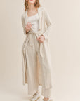 The Roadtrip Linen Maxi Jacket