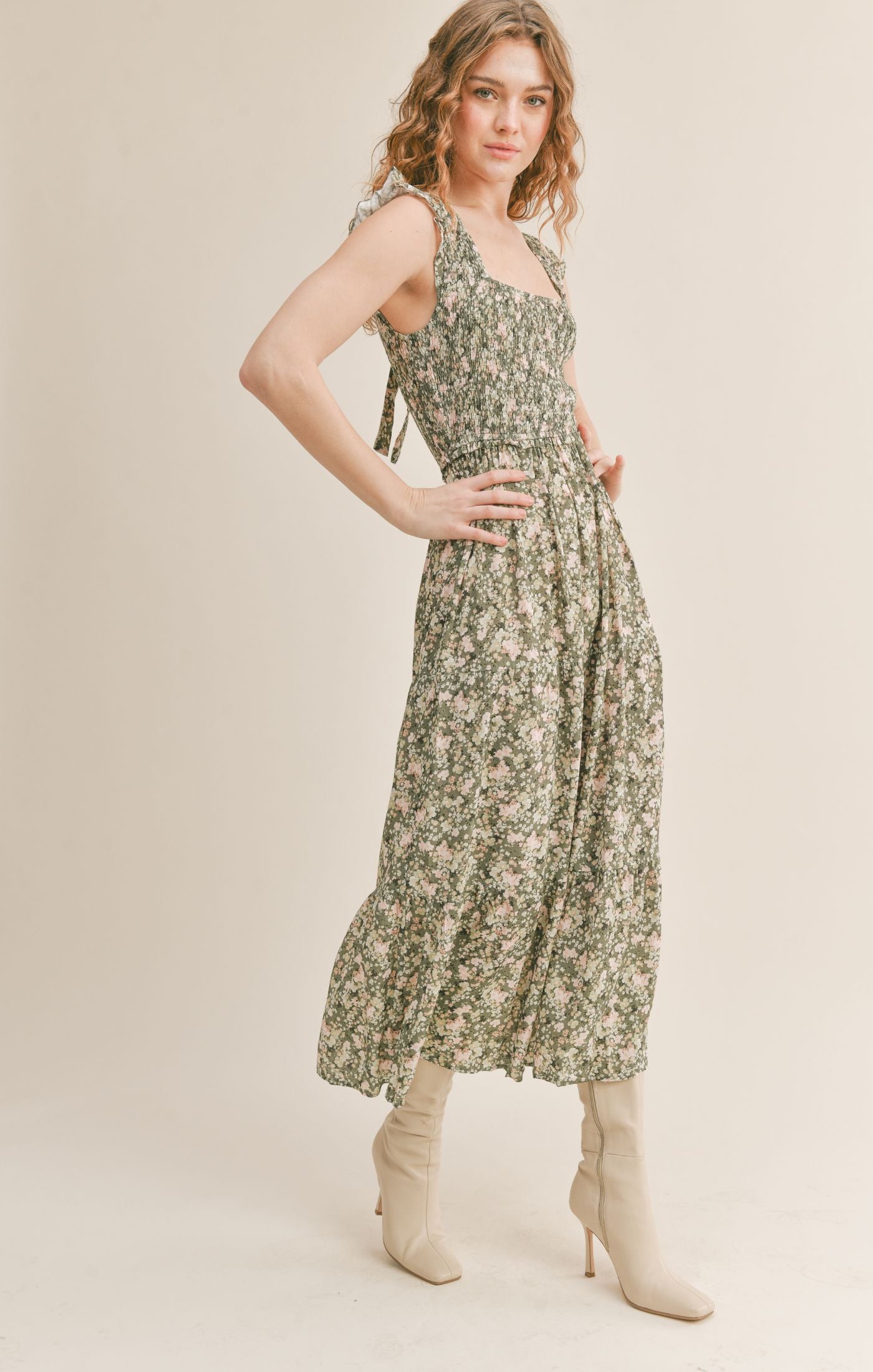 h&m green floral midi dress The Sweet Escape Maxi Dress – Thread + Seed